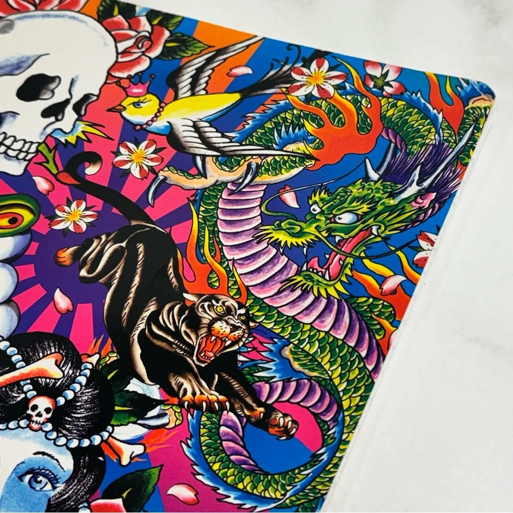 Vintage Lisa Frank x Ed Hardy Tattoo Art Spiral Notebook